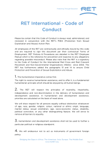 El Código de Conducta de RET International