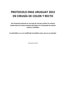 protocolo eras uruguay 2015 en cirugía de colon y recto