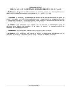 Documento IEEE 830 - Universidad del Cauca