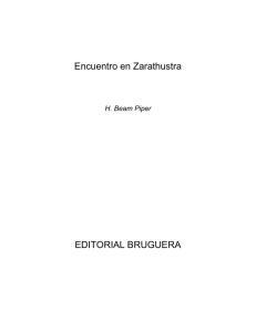 Encuentro en Zarathustra EDITORIAL BRUGUERA