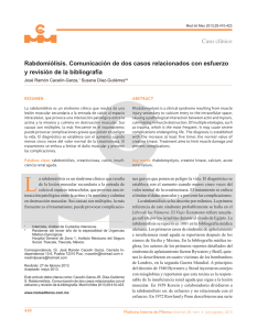 rabdomiólisis. Comunicación de dos casos relacionados con