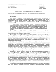 Informe del Comité Jurídico Interamericano: Orientación sexual