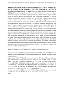 PERSONALIDAD EN EL AMPARO. LA JURISPRUDENCIA P./J. 43