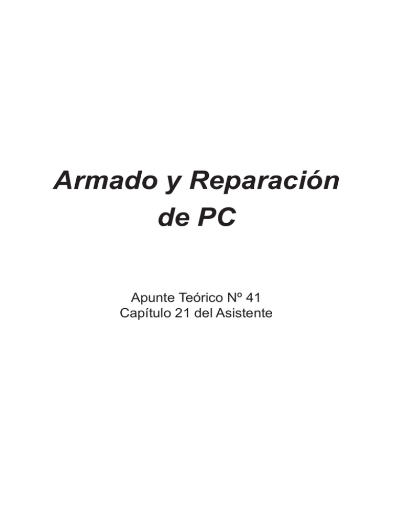 Armado Y Reparaci N De Pc