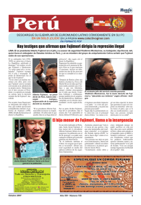 Hay testigos que afirman que Fujimori dirigía la represión ilegal El
