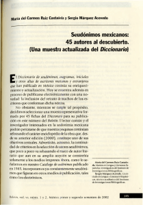 Seudónimos mexicanos: 45 autores al descubierto. (Una muestra