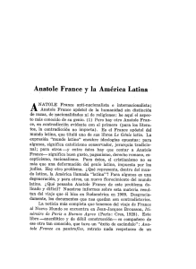 Anatole France y la America Latina