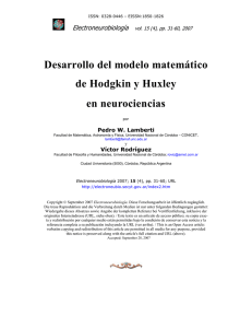 Desarrollo del modelo matemático de Hodgkin y Huxley en