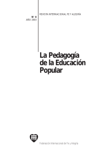 La Pedagogía de la Educación Popular