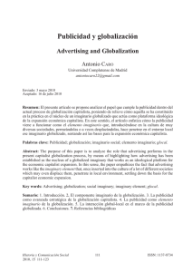 Publicidad y globalización - Revistas Científicas Complutenses