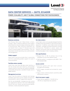 DATA CENTER SERVICES — QUITO, ECUADOR