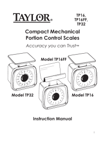 Compact Mechanical Portion Control Scales