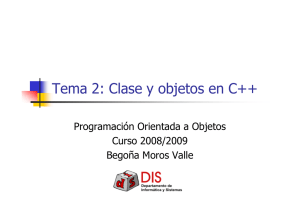 Tema 2: Clase y objetos en C++