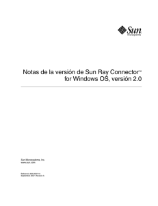 Sun Ray Connector for Windows OS, Version 2.0 Release Notes