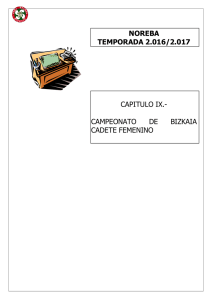 NOREBA TEMPORADA 2.016/2.017 CAPITULO IX.