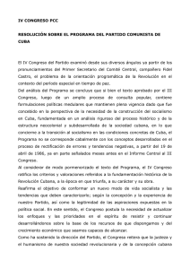 Sobre el Programa del Partido Comunista de Cuba.