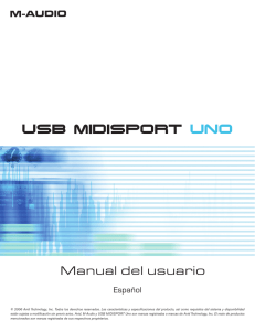 Manual del usuario | USB MIDISPORT Uno - M