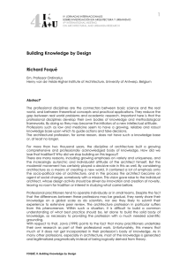 Building Knowledge by Design Richard Foqué
