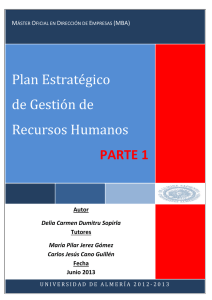 Plan Estratégico de Gestión de Recursos Humanos PARTE 1