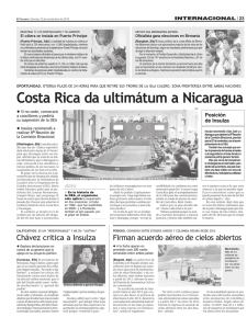 Costa Rica da ultimátum a Nicaragua