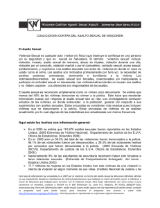Sexual Assault Fact Sheet by UNIDOS - Spanish