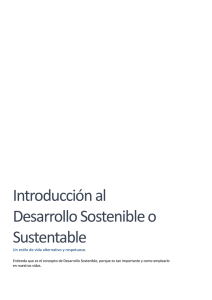 Introducción al Desarrollo Sostenible o Sustentable