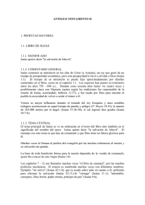 ANTIGUO TESTAMENTO II 1. PROFETAS MAYORES 1.1. LIBRO