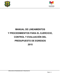 manual de lineamientos y procedimientos para el ejercicio, control y