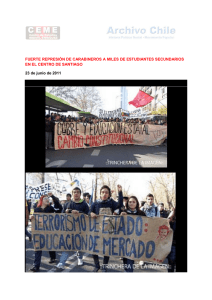 2011 06 23 Fuerte represión de Carabineros a miles