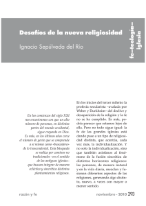 Desafíos de la nueva religiosidad Ignacio Sepúlveda del Río