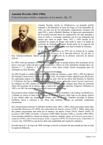 Antonin Dvorák (1841-1904) Concierto para violín y orquesta en La