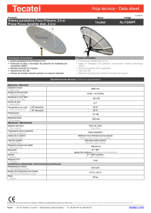 Antena parabólica Foco Primario, 2.4 m Prime Focus Satellite dish