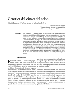 Genética del cáncer del colon - Hospital Clínico Universidad de Chile