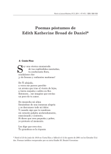 Poemas póstumos de Edith Katherine Broad de Daniel*