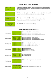PROTOCOLO DE REARME PANTALLAS PRINCIPALES
