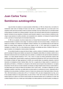 Juan Carlos Torre: Semblanza autobiográfica