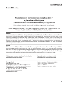 Nanotubos de carbono-funcionalización y aplicaciones biológicas