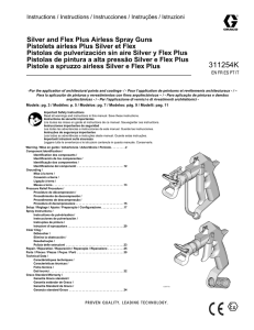 311254K, Silver and Flex Plus Airless Spray Guns, Instructions