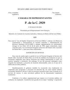 P. de la C. 2929 - Cámara de Representantes