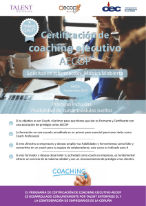 Dossier Certificación en Coaching Ejecutivo