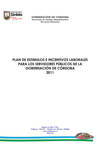 Plan de Incentivos y Estimulos 2011