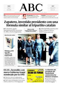 Zapatero, investido presidente con una fórmula similar al tripartito