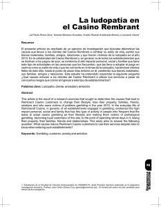 La ludopatía en el Casino Rembrant