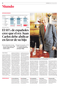 El 55% de españoles cree que el rey Juan Carlos debe abdicar en