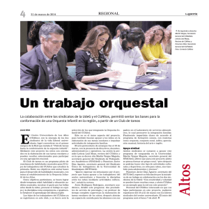 Un trabajo orquestal - La gaceta de la Universidad de Guadalajara