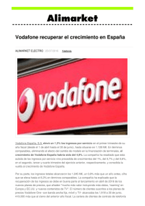 Vodafone recuperar el crecimiento en España - Noticias