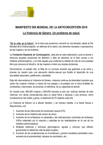 Manifiesto - Sociedad Española de Contracepción