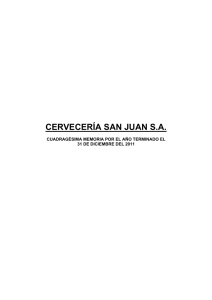 CERVECERÍA SAN JUAN S.A. - Bolsa de Valores de Lima