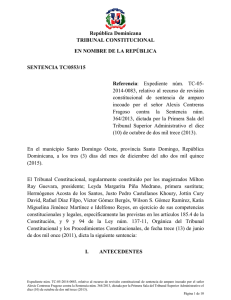Sentencia TC-0553-15 - Tribunal Constitucional de la República