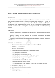 tema 7. sistema consonántico del castellano medieval